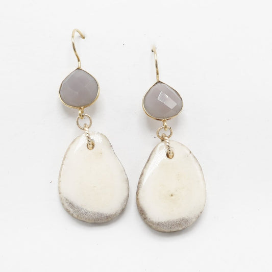 Antler Earrings with Stones