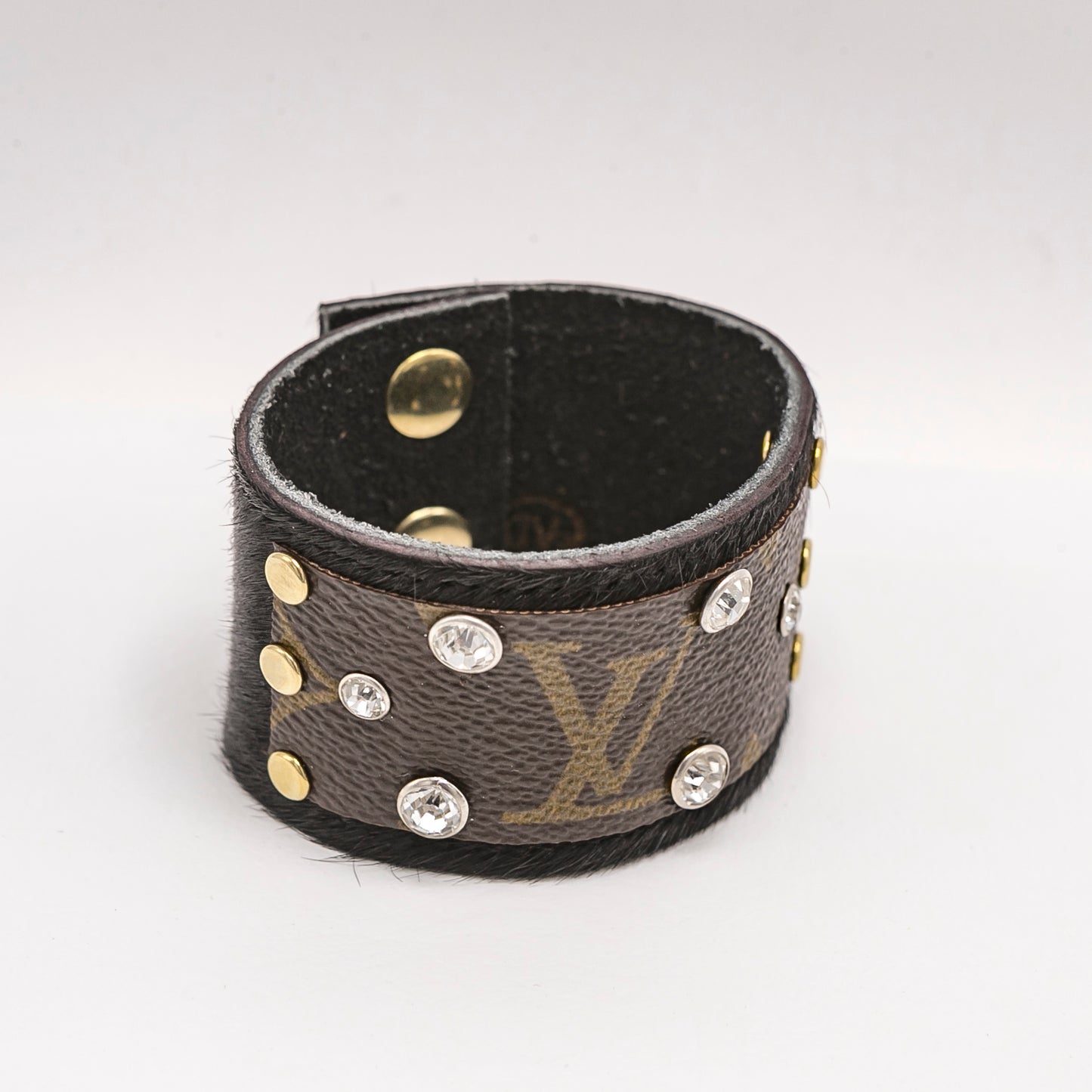 Upcycled Louis Vuitton Cowhide Cuff