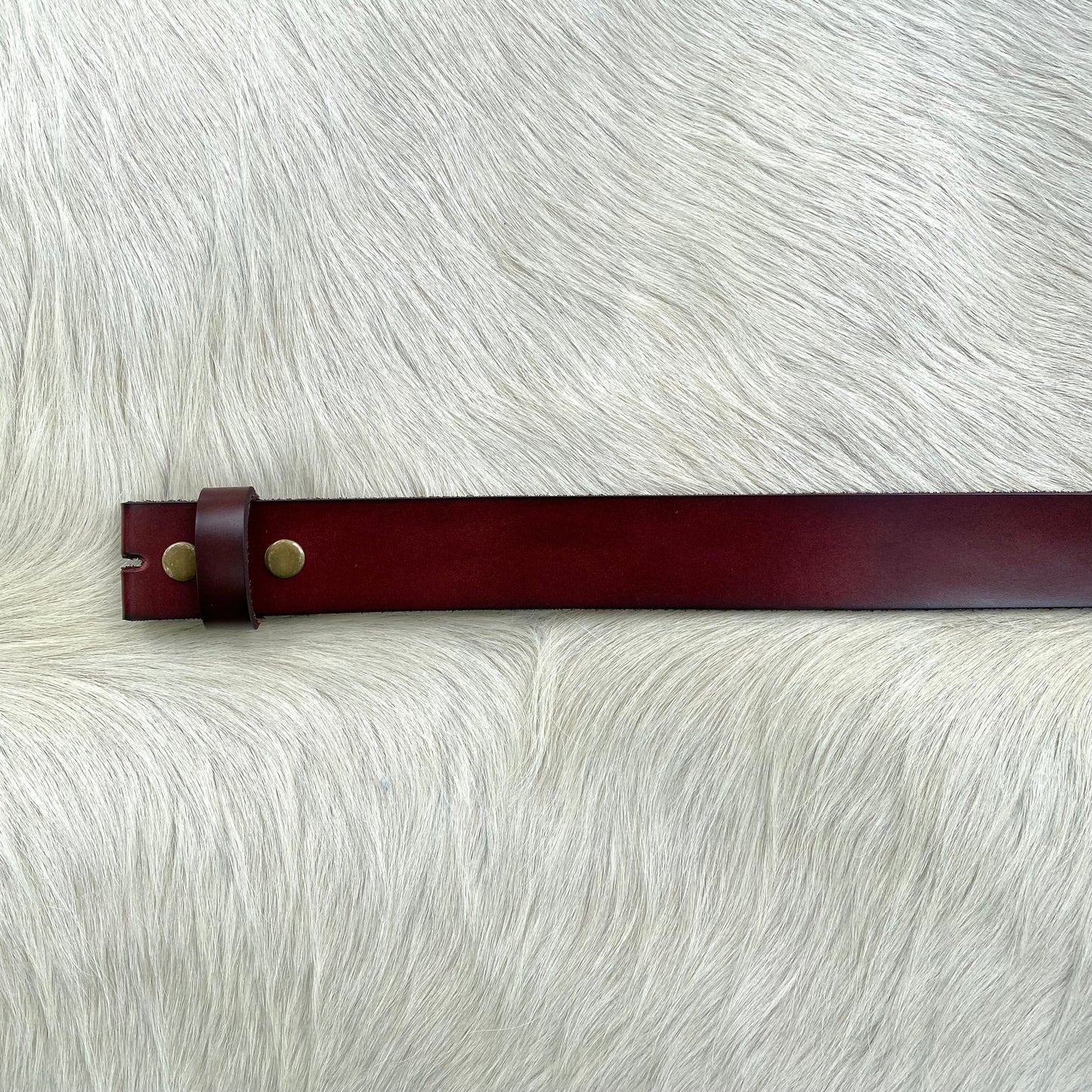 Burgundy Leather Belt Strap