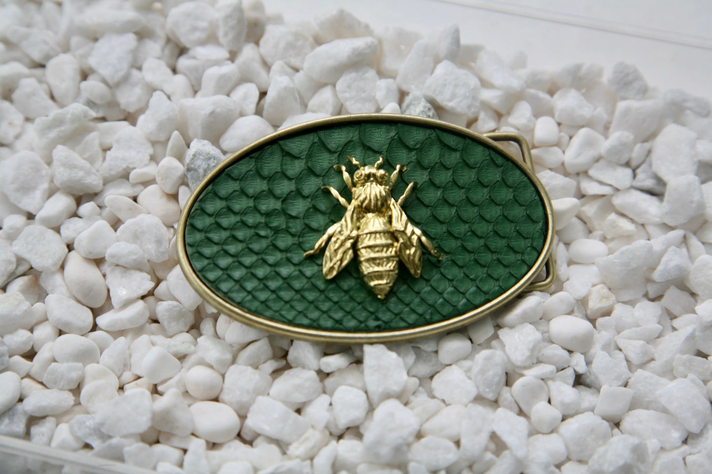 Gold Bee Totem Belt Buckle