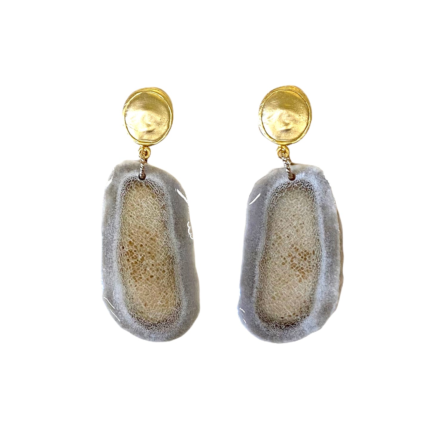 Antler Earrings with Stones