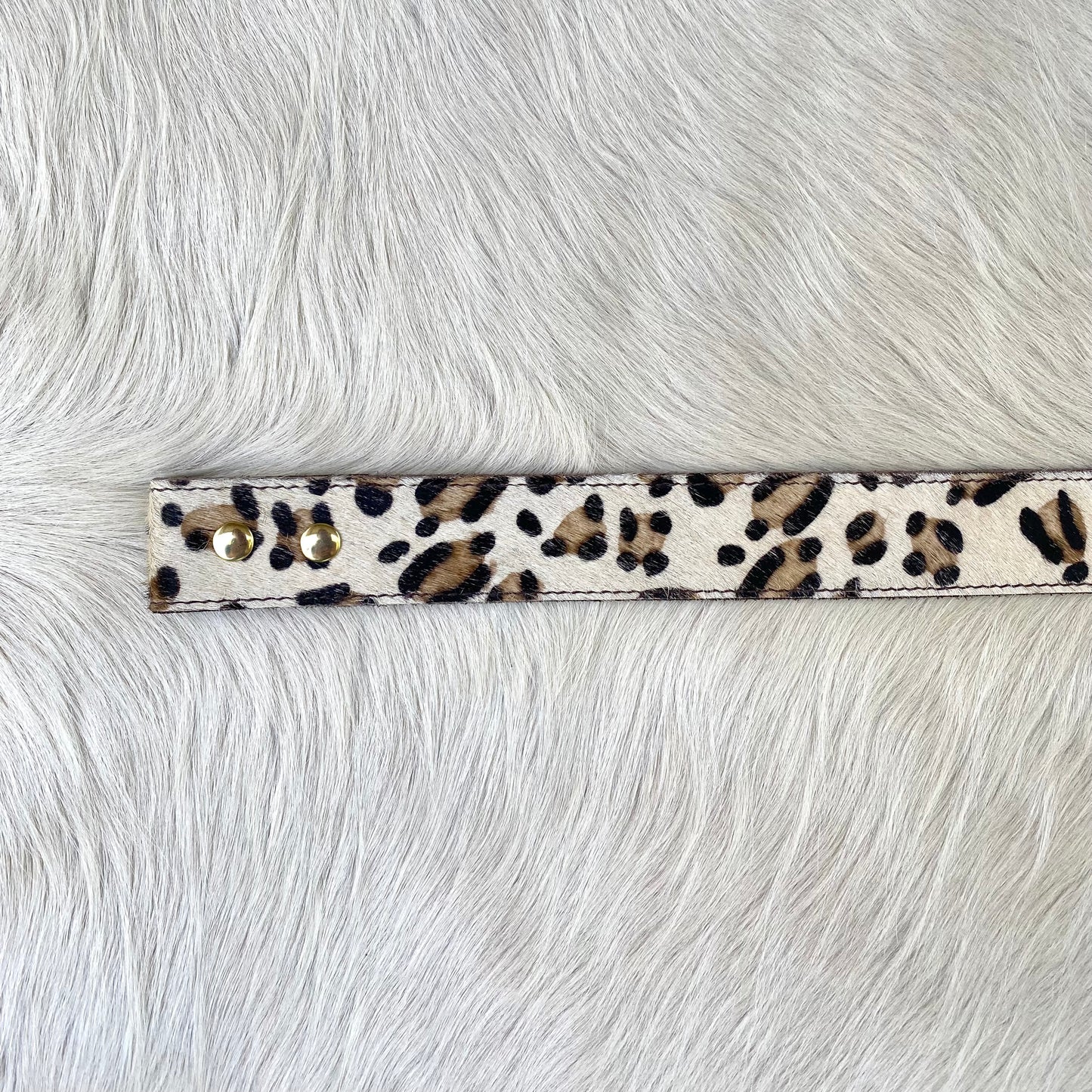 Light Cheetah Print Cowhide Belt Strap