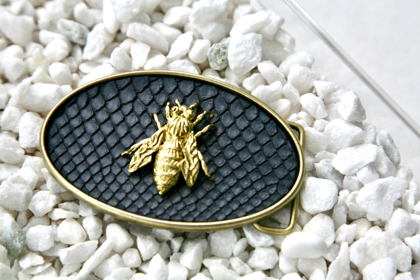 Gold Bee Totem Belt Buckle